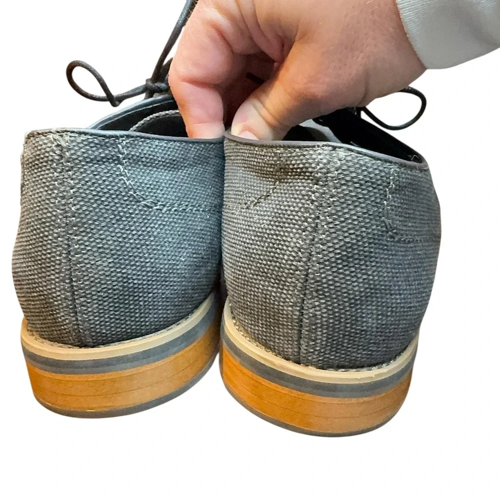 Giorgio Brutini Shoes Mens Size 12 Gray Fabric Derby Lace‎ Up Dress Casual
